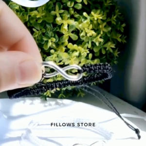 2 Pcs Gelang Couple Infinity Hitam Putih Terlaris Model Elegan Simple Korean