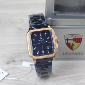 Jam Tangan Wanita Leopard 8064 Tali Rantai Analog Original