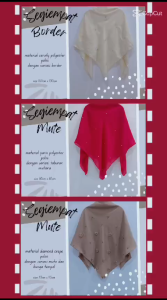 Segiempat Paris Polos Variasi Mute Border | Jilbab segi empat polosan | Kerudung Payet Bordiran