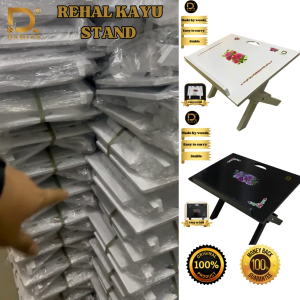 Rehal kayu Quran Holder Book Stand Rihal Wooden Large Ori DAMIAS Kayu Tebal