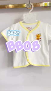 Áo sơ sinh BABIBOO viền màu xinh xắn vải cotton mềm mịn  BB08