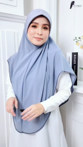 SARONG HUB Tudung Sarung Labuh Berdagu ZALEHA Tudung Sauh Niqab Instant Labuh 2XL Plain Hijab