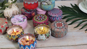 Nến thơm tinh dầu Thảo mộc Hoa khô thiên nhiên - Phong cách Châu Âu