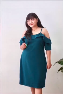 เดรสไปงานกลางวันคนอ้วน 44 46 48 ชุดเดรสสายเดี่ยวคนอ้วน ชุดงานบายเนียร์ ชุดเดรสไปงานสำหรับสาวอวบอ้วน ชุดเดรสสาวอวบ