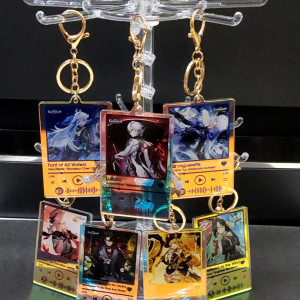 Genshin Impact Keychain Holographic Genshin Acrylic Keychain Rainbow Genshin Keychain Genshin Impact Merch