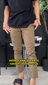 BAPIN Celana Panjang Nerro Celana Ankle Pants Pria - Sandstone