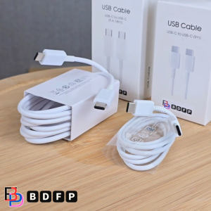 สายชาร์จ 25W PD Type-C BDFP เหมาะกับ Samsung ซัมซุง ชาร์จด่วนแบบพิเศษ เร็วทันใจ สายชาร์จ 3A  สีขาว Adaptive Fast Charging