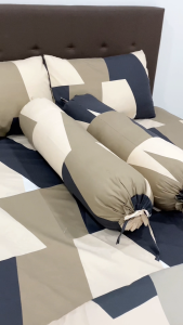 Bed Cover Set Sprei Abstrak Mocca - Ukuran Lengkap 90x200 - 200x200 - Fankay Bedcover