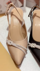 Sepatu Wanita Kekinian Termurah & Mules Hak 5cm ORFL L&B HEELS PERMATA MIRING