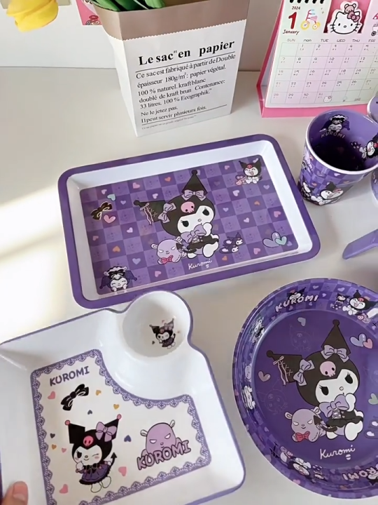COMBO 💜[ KUROMI ] CHÉN BÁT TÔ DĨA LY CỐC | Lazada Việt Nam