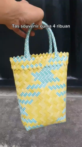 Tas Anyaman Plastik Tinggi untuk Botol Souvenir Parcel Hampers Bingkisan
