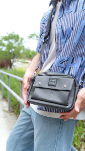 Beg Lelaki Outdoors Men Sling Bag Leather Shoulder Messenger Bag For Men PU leather Waterproof Cross Body Fashion Bag