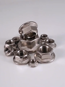 หัวน็อต ตัวเมีย ติดแหวน หัวน็อตจานจักร เกลียวมิล Flange Nut มีให้เลือก 6 ขนาด