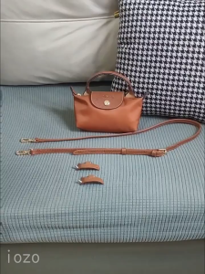 SG Gadget® Longchamp Bag Shoulder Strap Set Free Punching Adjustable Bag Leather Straps Accessories