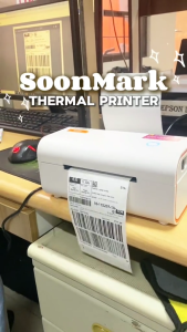 SoonMark M4202 Thermal Printer For THERMAL STICKERS NO INK NEEDED Waybill Shipping Label A6 and More (Windows/Mac OS)