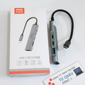 Hub USB C (Type C) Unitek / Ra 2 cổng USB C (Type C) và 2 cổng USB 3.0 dài 25Cm
