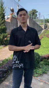 Kemeja Hitam NITSUKA Anime Studio Ghibli Totoro Spirited Away & Kiki Delivery