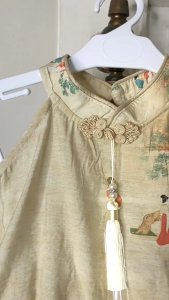 Setelan Anak Perempuan Import Model Cheongsam Minifolks Short Pants Pinggang Karet Kekinian