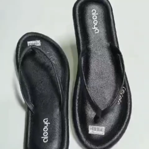 -ALEEYA04- NEW MODEL SANDAL JEPIT WANITA MODEL KOREA AKSESORIS RING BELL WARNA HITAM SOL KARET