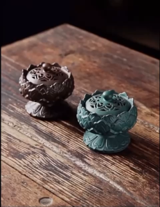 陶瓷香爐 高脚蓮花 香炉 塔香炉 小香炉 香插 沉香艾草香炉 Incense Burner Small Incense Stick Holder Cone Incense