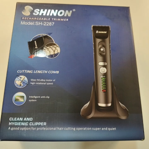 SHINON SH-2287USB Clipper Alat Pangkas Pria Mesin Cukur Barbershop Profesioinal Bergas Rambut Hair Clipper Mesin Cukur Elektrik Rechargeable Pria Man Shaver
