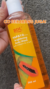 BDL Brightening Body Wash Papaya Sabun Mandi Cair Mencerahkan Kulit With Vitamin A C E