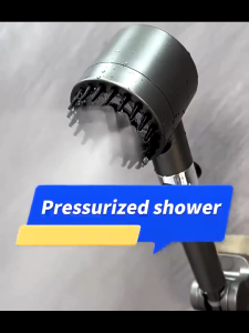 6 dalam 1 Kepala Pancuran Tekanan Tinggi (tidak termasuk pipa) dengan Sikat Pijat Kulit Kepala untuk Perawatan Kulit & Rambut Kepala Pancuran dengan 4 Mode Pengaturan dan Semprotan Tangan yang Dapat Dipisahkan