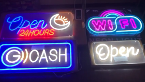 LED Sign Neon Light G Cash | Open 24 hours | Wifi | Open sign for business shop (USB plug) (Wall hanging)