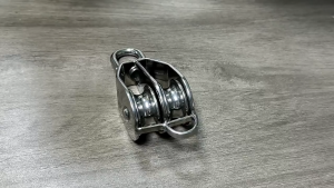 ASOL Katrol Kerekan Mini Swivel Pulley Stainless Steel Double Wheel m20 - Silver