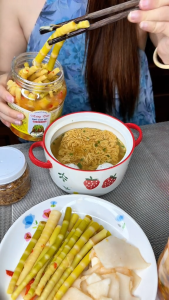 1kg Măng Trúc cay ngâm ớt giòn ngon vị đặc sản đồ ăn vặt ăn kèm các loại mỳ cay bún ốc-  ĐẶC SẢN MINH TRIẾT