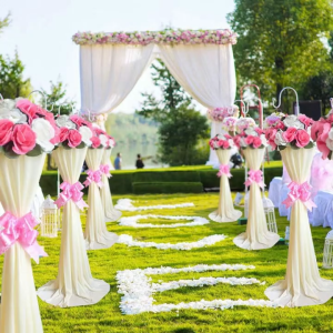 【COD】Ice Silk Material Wedding Road Lead Cover for Party Event Banquet Supplier Decoration