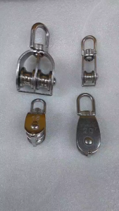 รอก รอกเชือกสแตนเลส หัวรอกล้อหมุน รอกสแตนเลส304 เดี่ยว/คู่ รอกเชือกสแตนเลสขนาดM15-M50 (ราคาต่อชิ้น กรุณาเลือกตัวเลือกสินค้า)