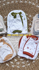 3Set Bedong Instan Selimut Bayi Newborn Resleting Topi Bayi Baru Lahir laki Laki Perempuan Azkalisya