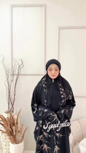 SYADZILAH - Mukena Terusan Dewasa Bordir Kania Katun Rayon