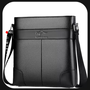 Mens shoulder bag genuine leather texture messenger bag business briefcase casual bag