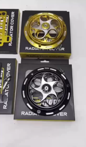 ORIGINAL PROTAPER NVX155 V1 CVT RADIATOR CNC SPINNER COVER ALLOY WITH FAN BLACK GOLD