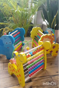 ลูกคิดไม้รูปสัตว์น่ารัก ของเล่นเสริมพัฒนาการ