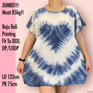Laris998shop BAJU BALI ATASAN BLOUSE JUMBO Tie Dye Neci FIT TO XXXL DP/LOOP Printing REAL PICT