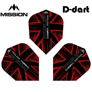 Mission Dart Flights - Darryl Fitton The Dazzler SHAPE 100 Micron Solo Darts Flight For Soft and Steel Darts