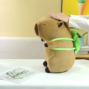 25cm/35cm/45cm Capybara Plush Toy Doll Turtle Bag Cute Birthday Present Gift Bantal Patung Peluk 卡皮巴拉水豚娃娃
