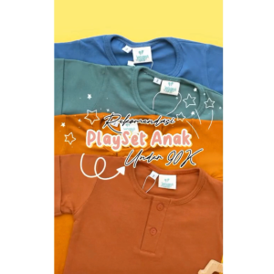 JENAKA KIDS Bahi Botton Play Set Setelan Anak Kancing Mineral Green