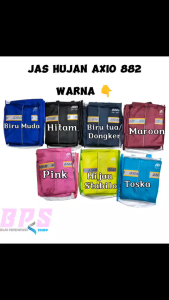 Jas Hujan Axio 882 Setelan Jaket Celana/Mantel Mantol Ujan Raincoat Axio Stelan Anti Rembes 2lapis