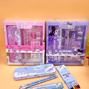SET ALAT SEKOLAH / KOTAK PENCIL / CRAYON / PENCIL / PENGGARIS / PELENGKAPAN ALAT TULIS / AIKA STATIONERY SET