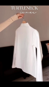 Women Turtle Neck Inner shirt Muslimah Style baju inner High Neck Long Sleeved Slim Shirt