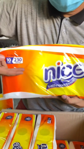 NICE Toilet Tissue Roll 2 Ply / 230 Sheets 100% virgin Pulp – 10 Rolls Per Pack / Tisu Tandas