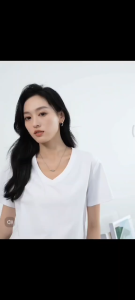 V-neck Tshirt for Women Cotton Plain T Shirts ladies Are Simple Comfortable Ladies casual top
