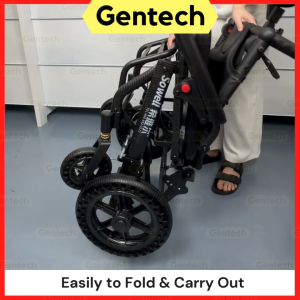 Reclining Lightweight Wheelchair Waterproof Cushion Seat Kerusi Orang tua Roda Ringan Wide Area Travel Elderly