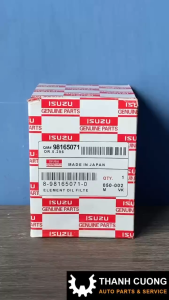 Lọc Nhớt Lọc Dầu Nhờn Xe ISUZU D- MAX M-UX Đời 2011-2020...Loại Lọc Lùn ( Mã: 98165071 5-87615-000-0)