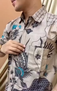 kemeja batik lengan pendek motif abadi