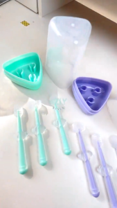 3pcs Baby Silicone Toothbrush 3 in 1 Silicone Baby Toothbrush Oral Care Deciduous Tooth Brush Tongue Coating Cleaning